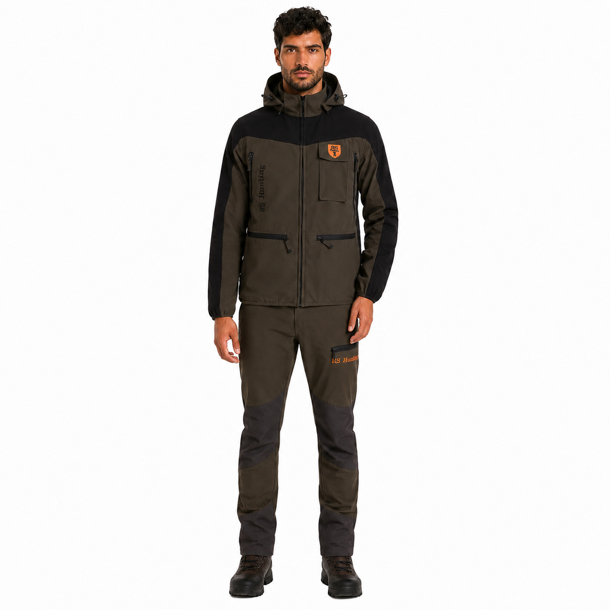 Completo Tecnico Rip-Stop softshell Elasticizzato Idrorepellente con Giacca e Pantalone Alta Visibilita\'
